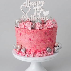 Cake topper de cumpleaños en madera